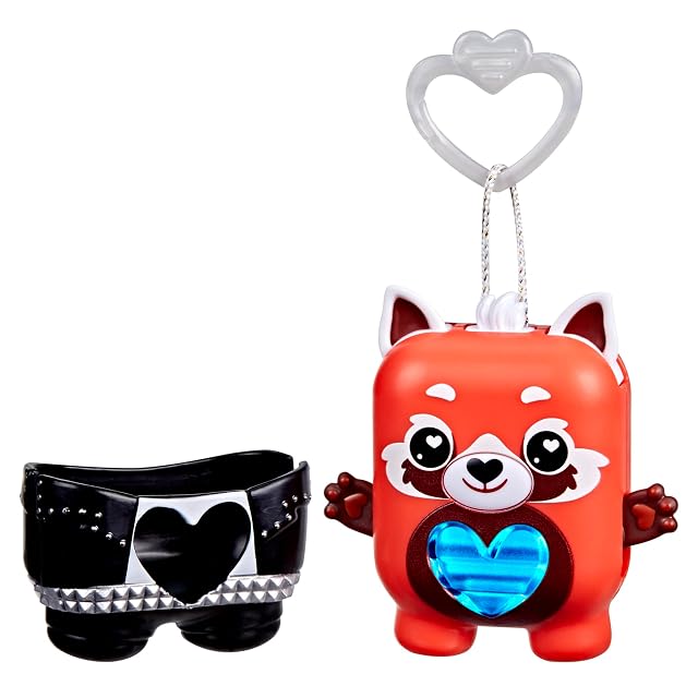Hasbro Nano-mals, Pamanda la Panda roja, Mascota electrónica de Tipo Fidget