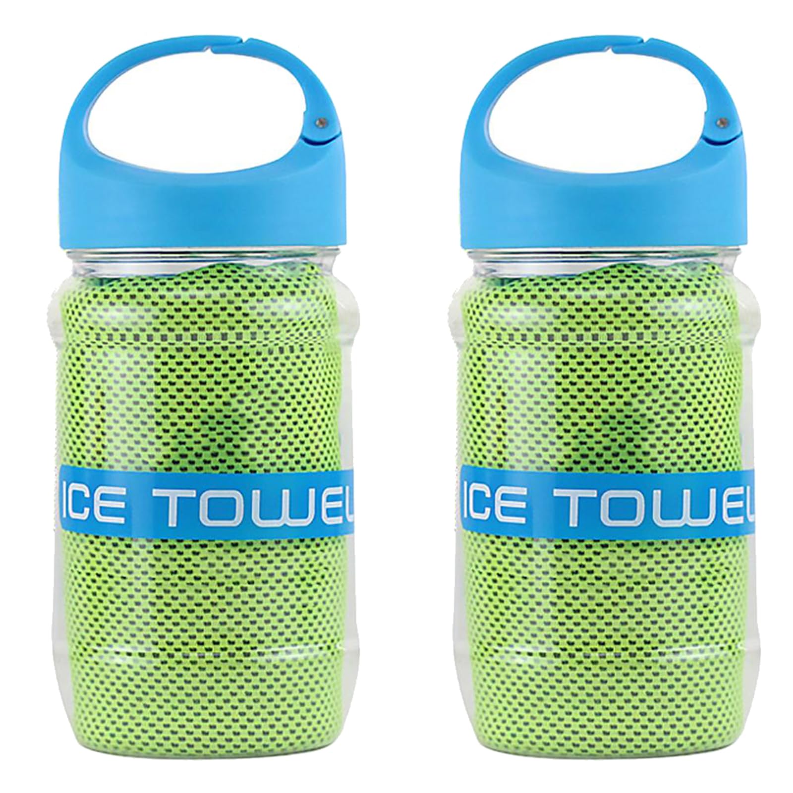 2 Pack Cooling Towels, 100x30cm Ice Cool Neck Towel, Soft Breathable Microfiber for Yoga, Golf, Gym, Running, Camping & Hot Weather