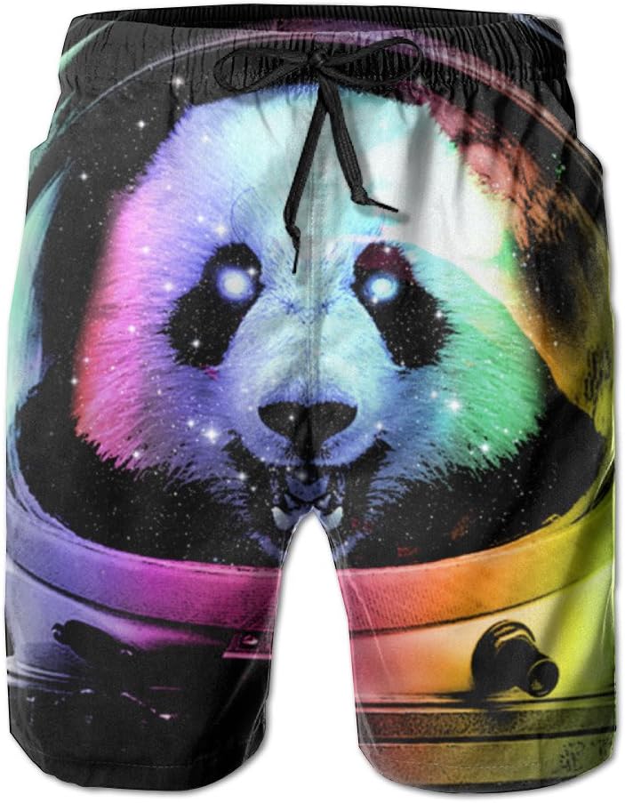 Bmen Astronaut Panda Men's Quick Dry Summer Surfing Boardshorts XL