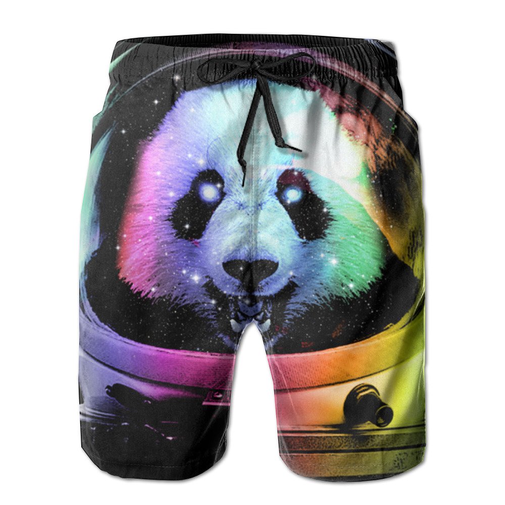 Bmen Astronaut Panda Men's Quick Dry Summer Surfing Boardshorts XL