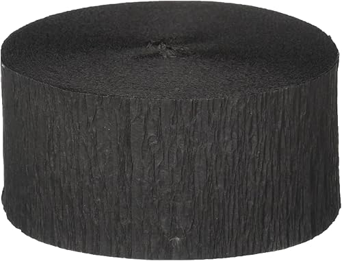 FR Festive Crepe Streamer (negro) Accesorio de fiesta (1 unidad) (1/paquete)