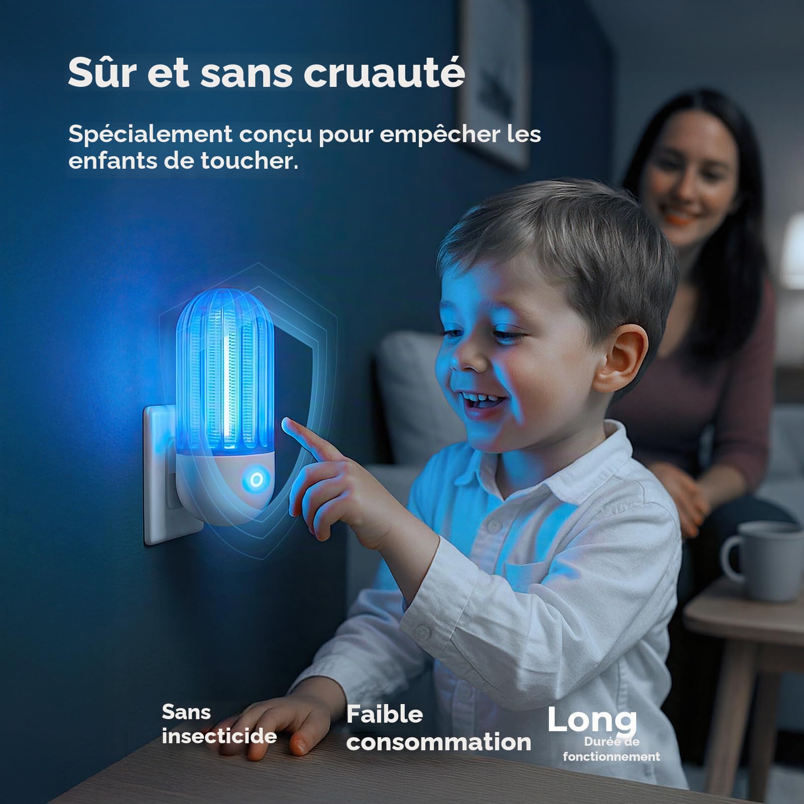 Moustique Tueur Lampe Lot de 2, Lampe Anti-moustiques Électrique, Moustiquaire Électrique pour Maison, Jardin, Intérieur, Extérieur, Cuisine, Salon, Insectes, Moustiques, Mouches, Falene