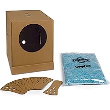 PetSafe Disposable Litter Box with Litter - Collapsible No-Mess Box with Reliable Leak-Proof Protection & Superior Odor Control - Includes 4.3 lb Bag Crystal Pebbles & 8 Disposable Scoops