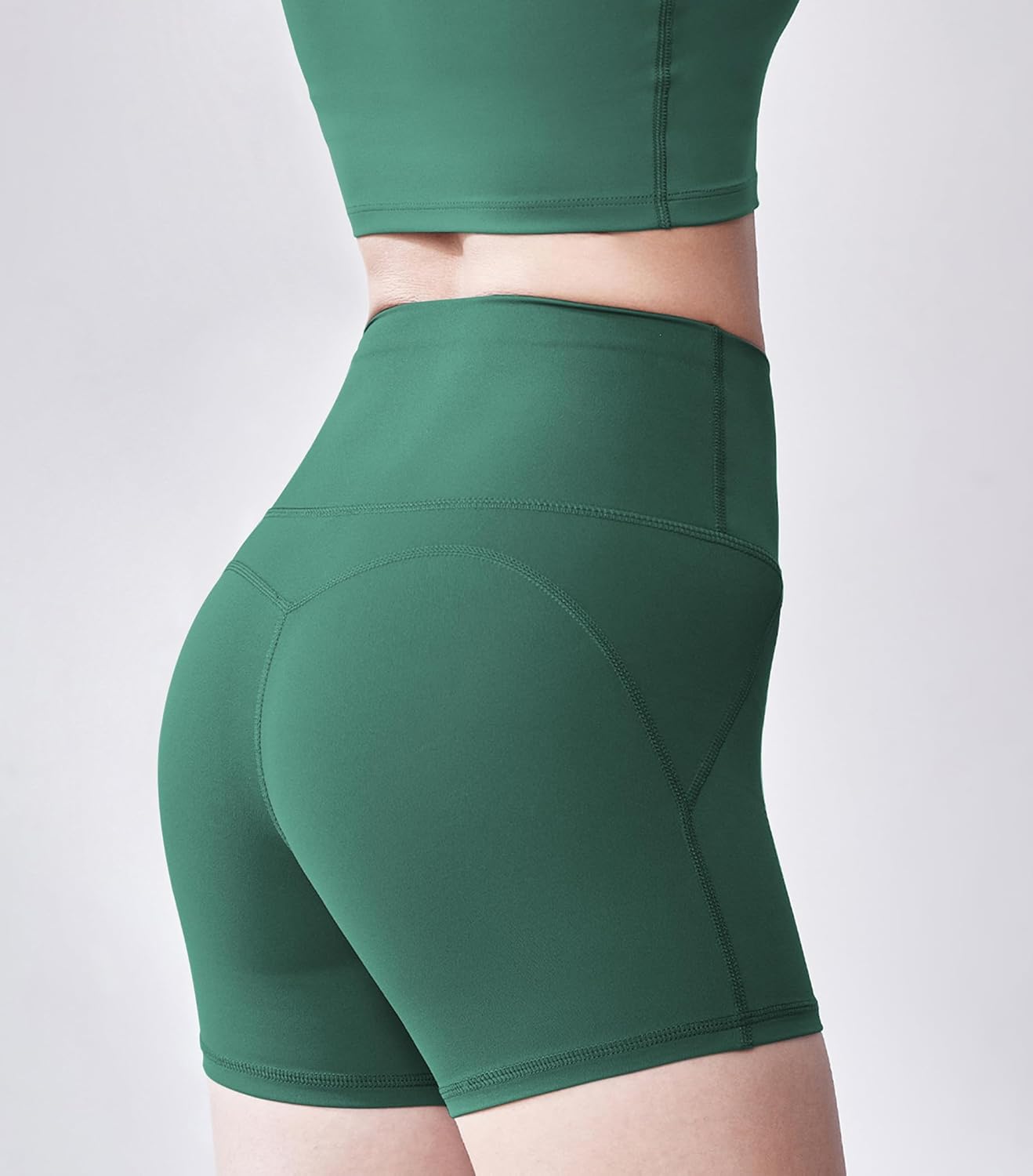 Workout Shorts Women No Front Seam Tummy Control Biker Gym Athletic Running Shorts Squat Proof Yoga Spandex - Image 4