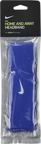 Diadema para la cabeza reversible de Nike Dri-Fit, Azul, talla única Se ajusta a la mayoría