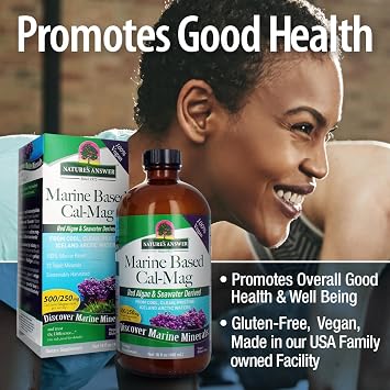 Nature's Answer Marine Based Calcium Magnesium, Vanilla Cream, 16-Ounce