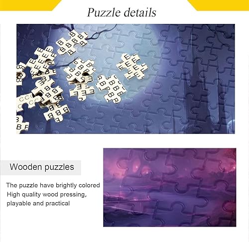 Miniatura 2 de Dark Forest Jigsaw Puzzles 500 Pieces for Adults,Learning Educational Puzzles,Difficult and Challenge Families Toys with Mesh Storage Bag 2012137