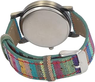 Bohemian Watch Boho Watch Boho Hippie Watch, Watch Multicolour Boho Style Light Weight PU Leather Strap Women Watch for Birthday Wrist Watches (Blue)