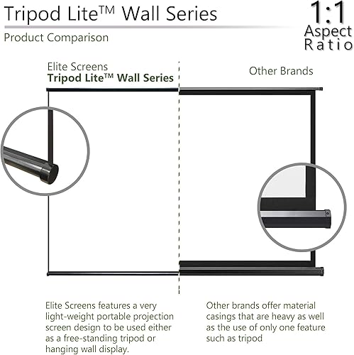 Miniatura 5 de Elite Screens Tripod Series - Pantalla de proyección ajustable, relación de aspecto múltiple, portátil, para uso en interiores y exteriores, serie