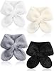 4 Pcs Womens Fur Collar Scarves for Winter Furry Faux Fur Loophole Scarves Trimmed Neck Warmer