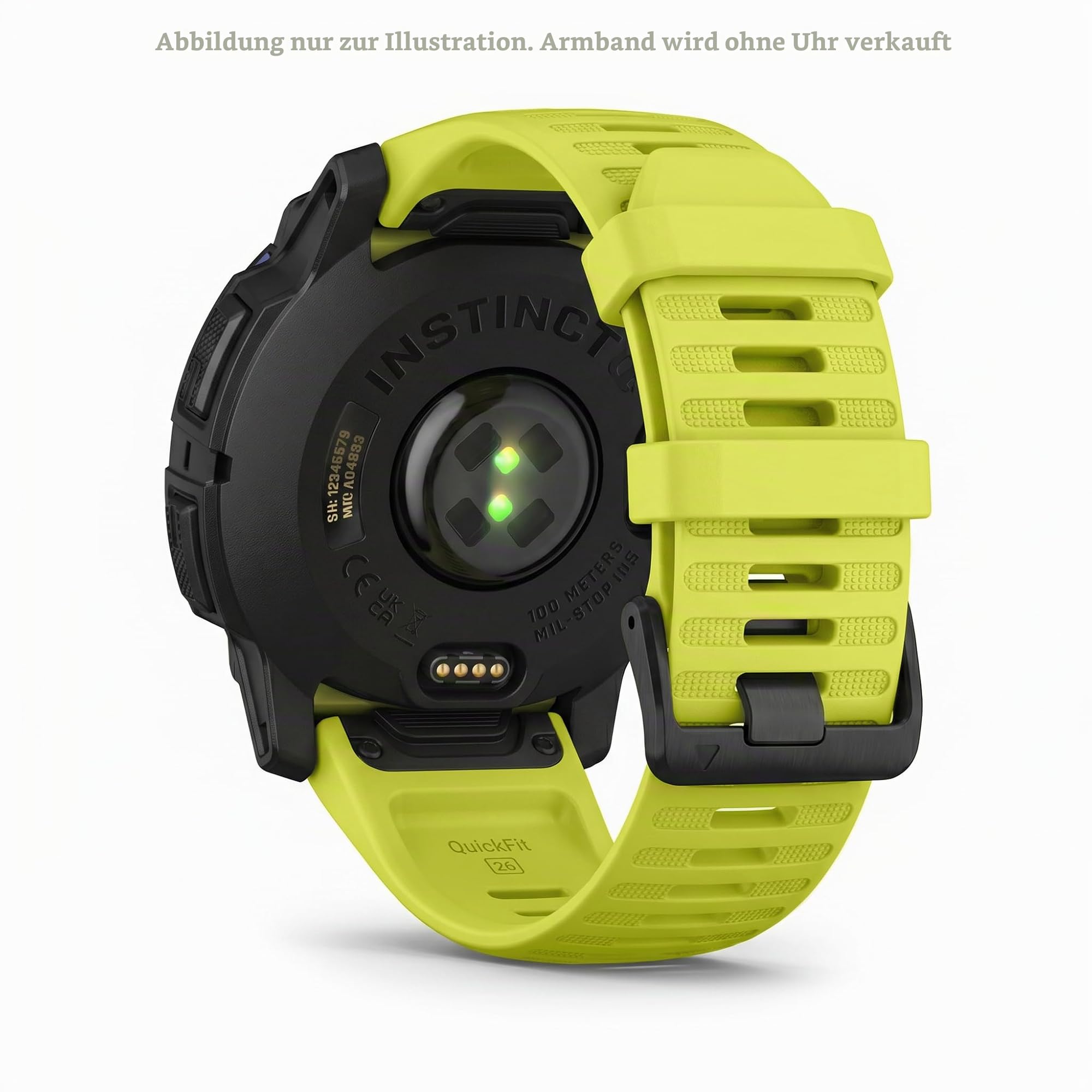 Garmin Quickfit-Armband 26mm, passend für ausgewählte Modelle der fenix-, epix-, Instinct-, Forerunner-, Approach-, Descent-, D2-, Quatix- und Enduro-Serien, Original Zubehör | Original Zubehör passend für fēnix, instinct