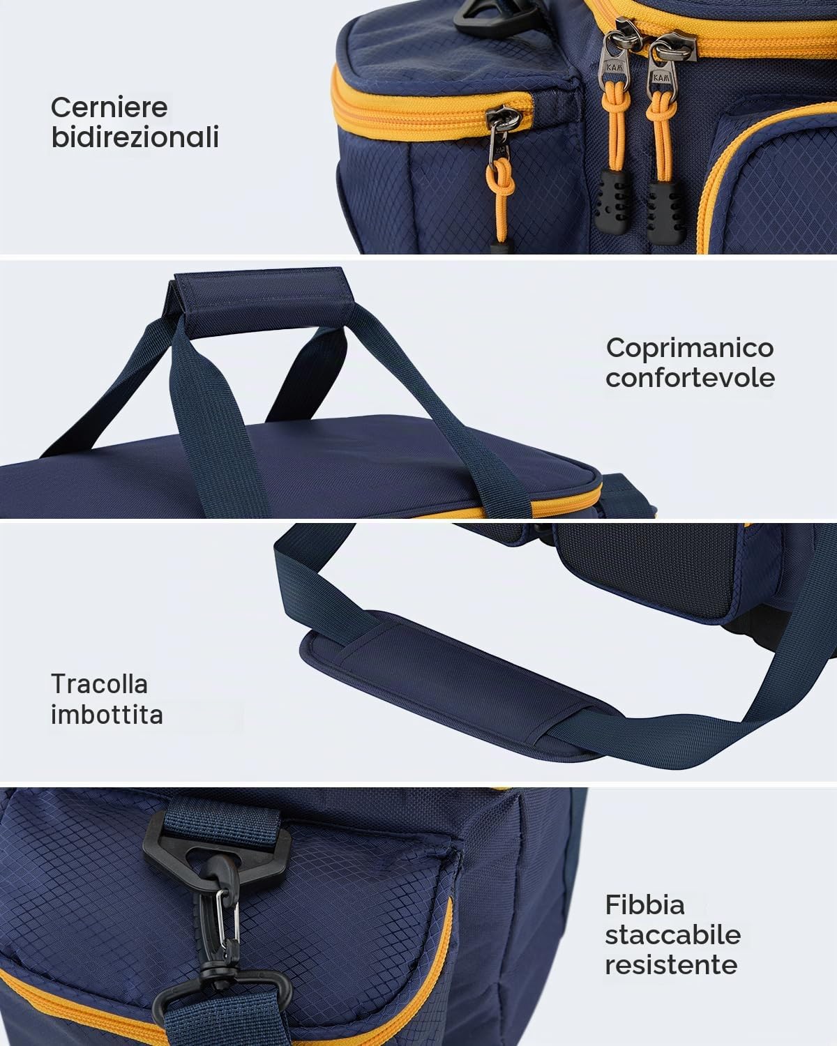 Gonex Borsa per Attrezzatura da Pesca Poliestere Resistente All'acqua con Tracolla Imbottita e Base Antiscivolo Adatta per Scatola per Attrezzatura 3700, Blu