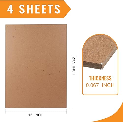 Miniatura 4 de Lineco, Tablero de carpeta gris de 14.5 x 20.5 pulgadas, grosor de 0.08 pulgadas, tablero de pH neutro para encuadernación, paquete de 4