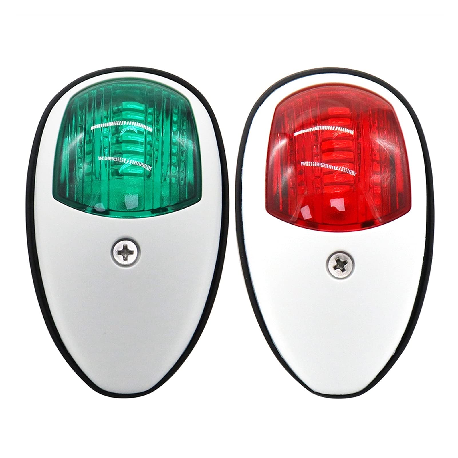 GUIDATO Segnale luminoso di navigazione avvertimento Lampada marina Porta Blocchetti dritta for Pontoon Skiff Power Boat Per la navigazione e la pesca(A)