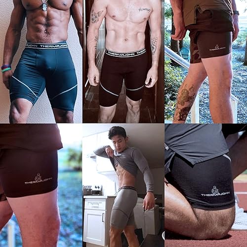 Vista 4 de Thermajohn Compression Shorts Men Spandex Athletic Underwear Mens Running Shorts