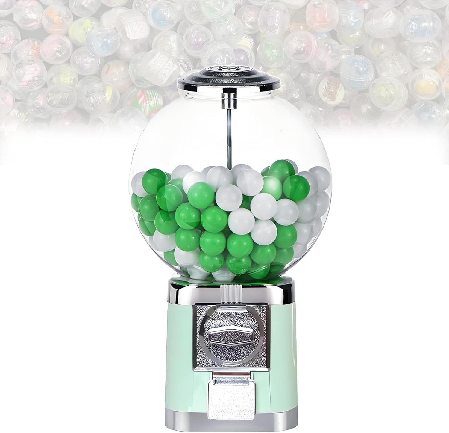 Automatic Gumball Vending Machine with Key - Big Bubble Dispenser for Retail Stores & Events, Perfect for Macarons and Candy - Ideal for Kids & Family Fun