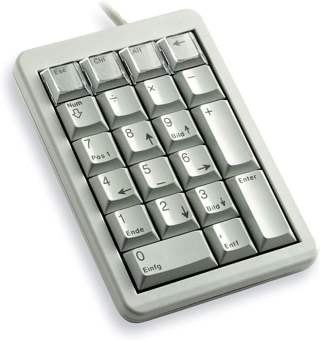 Cherry UltraSlim Programmable Keypad, Light Gray - 26 Keys (G84-4700LUCUS-0)
