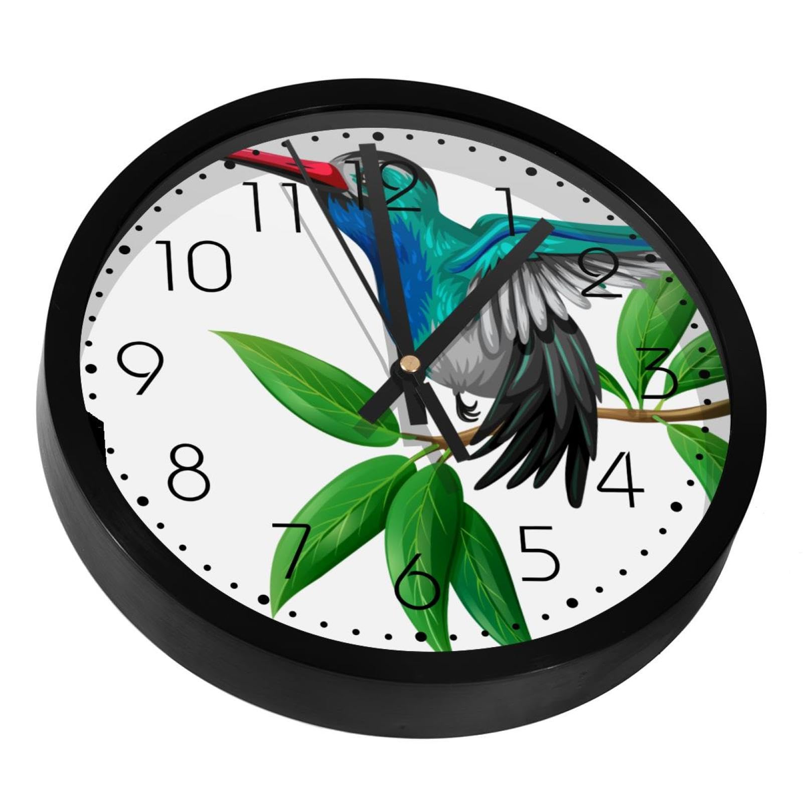 Horloge murale silencieuse fonctionne à piles pour bureau et espace de travail
