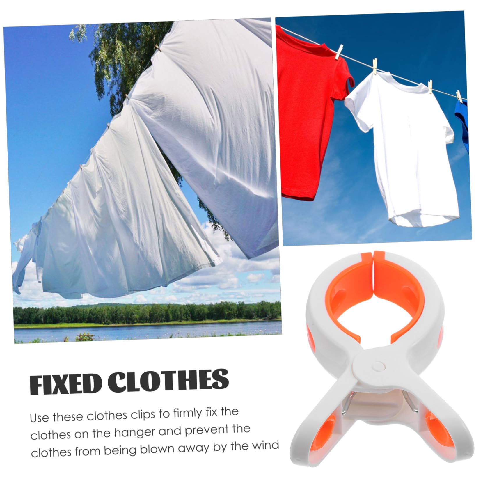 Vaguelly 12pezzi Mollette Per Da Spiaggia Mollette Antivento Per Vestiti in Plastica Per Trapunte Piccole e Leggere Bordi Lisci Design Antiscivolo Per Bucato Robuste e Affidabili