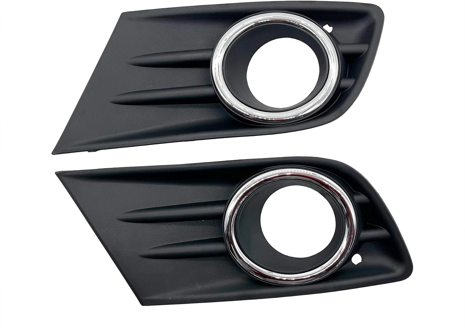 For 2012-2015 Honda Pilot Fog Light Cover With Chrome Bezel Trim Pair Front Bumper (Left and Right) 71107-SZA-A50 71102-SZA-A50, Black