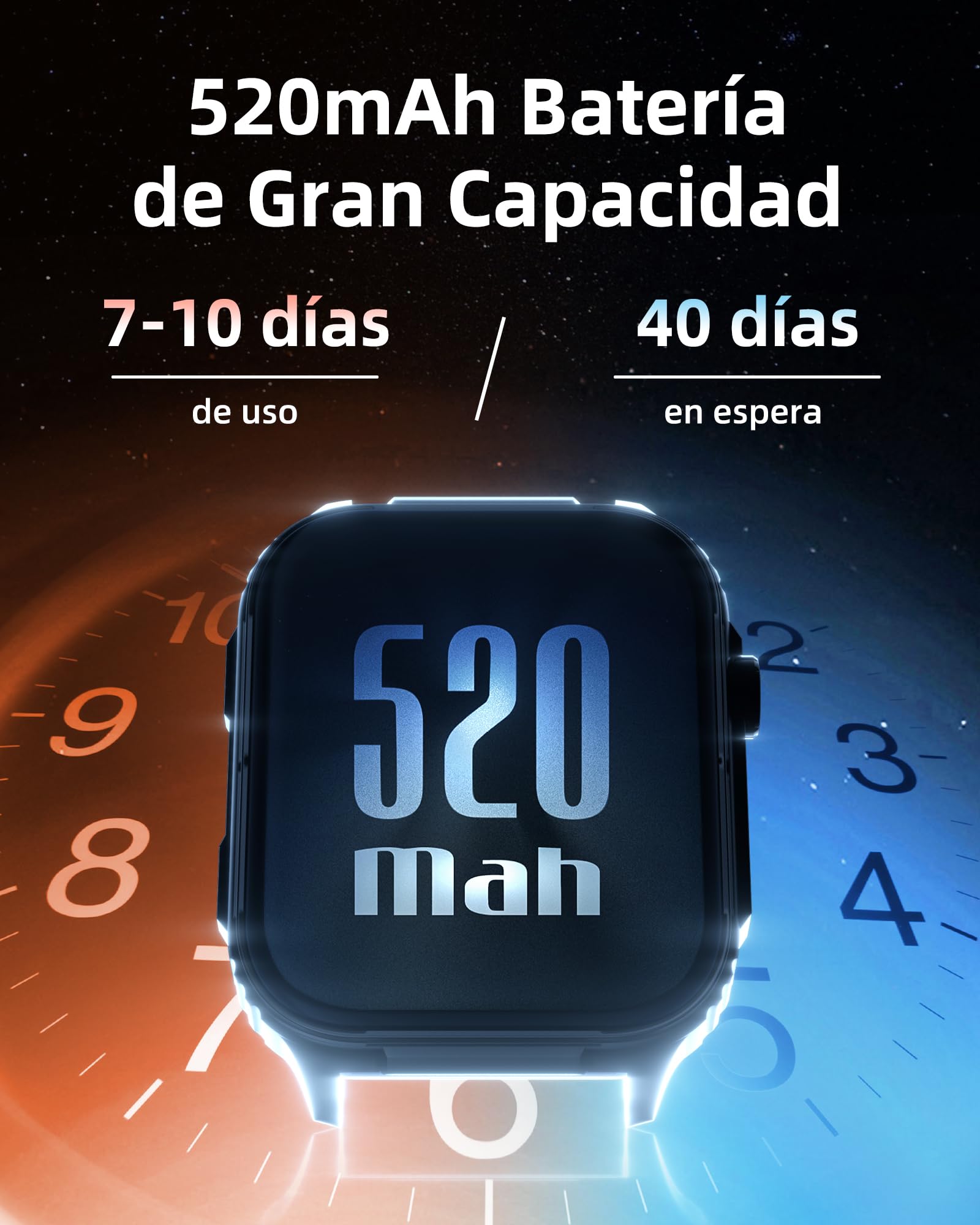 Parsonver Smartwatch GPS dla mężczyzn z wbudowanym GPS, czas pracy 10 dni, 400+ tarcz zegarka, kompas, smartwatch ze 100+ trybami sportowymi, połączenia Bluetooth, tętno, sen (czarny, 1,95")