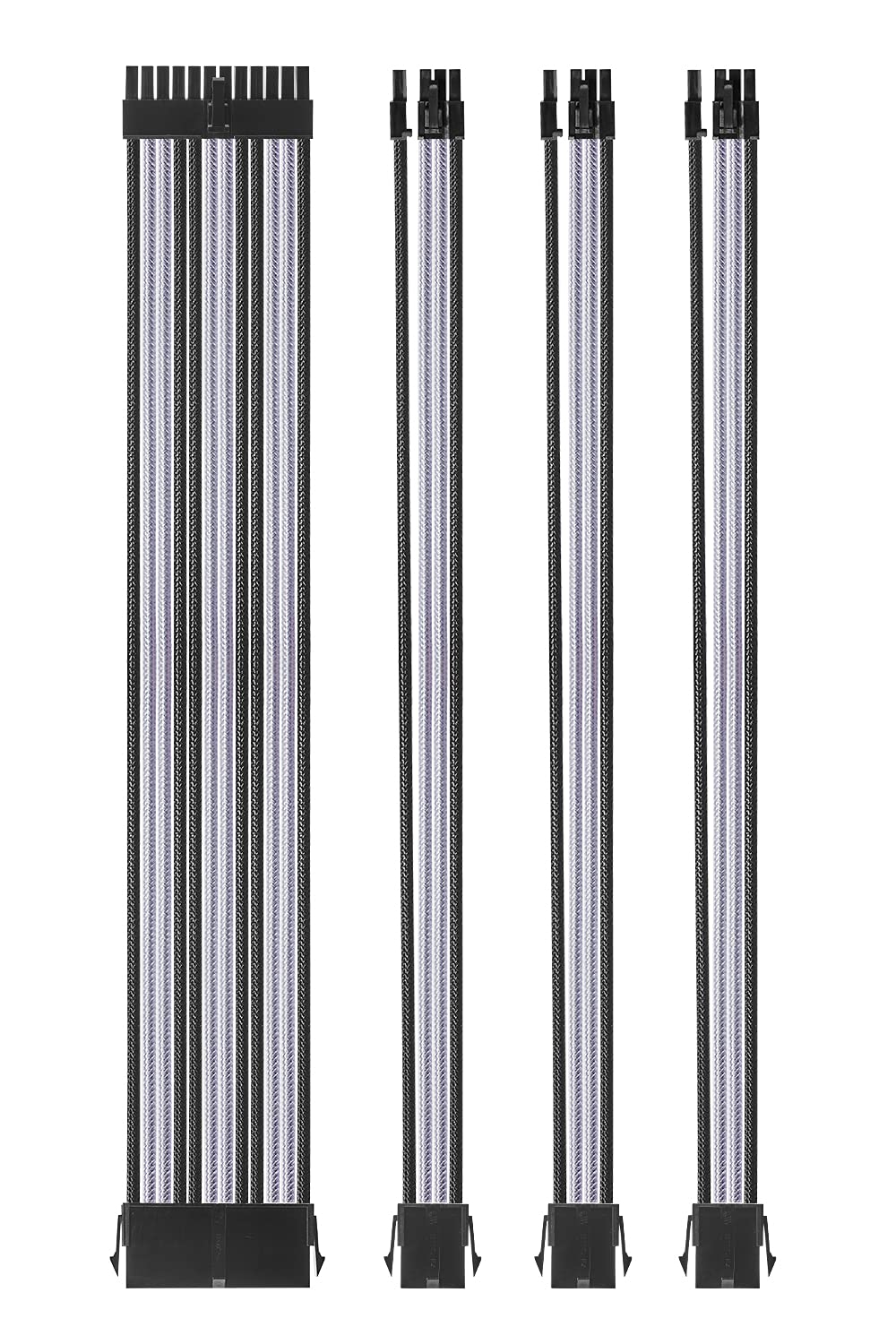 Black and Gray Braided Sleeved Cables PSU Extension Cable Kit 30cm Modular PSU Cables with 1x24 PIN 3x6+2 PIN for ATX Power Supply : Amazon.com.mx: Electrónicos