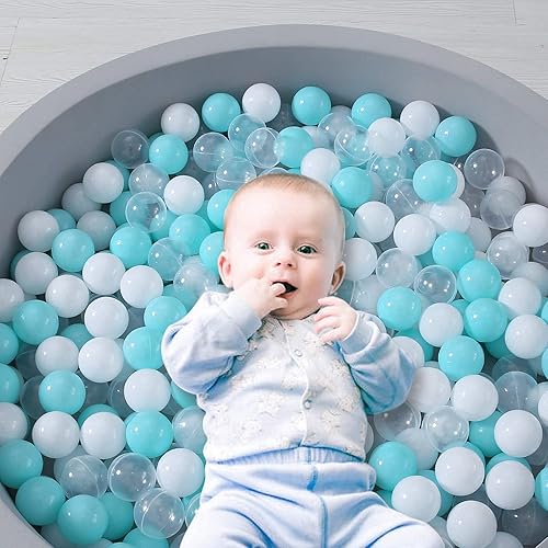 Miniatura 5 de STARBOLO Paquete de 100 pelotas para hogueras, sin BPA y ftalatos, no tóxicas, a prueba de aplastamiento, bolas de plástico suave para niños de 1,