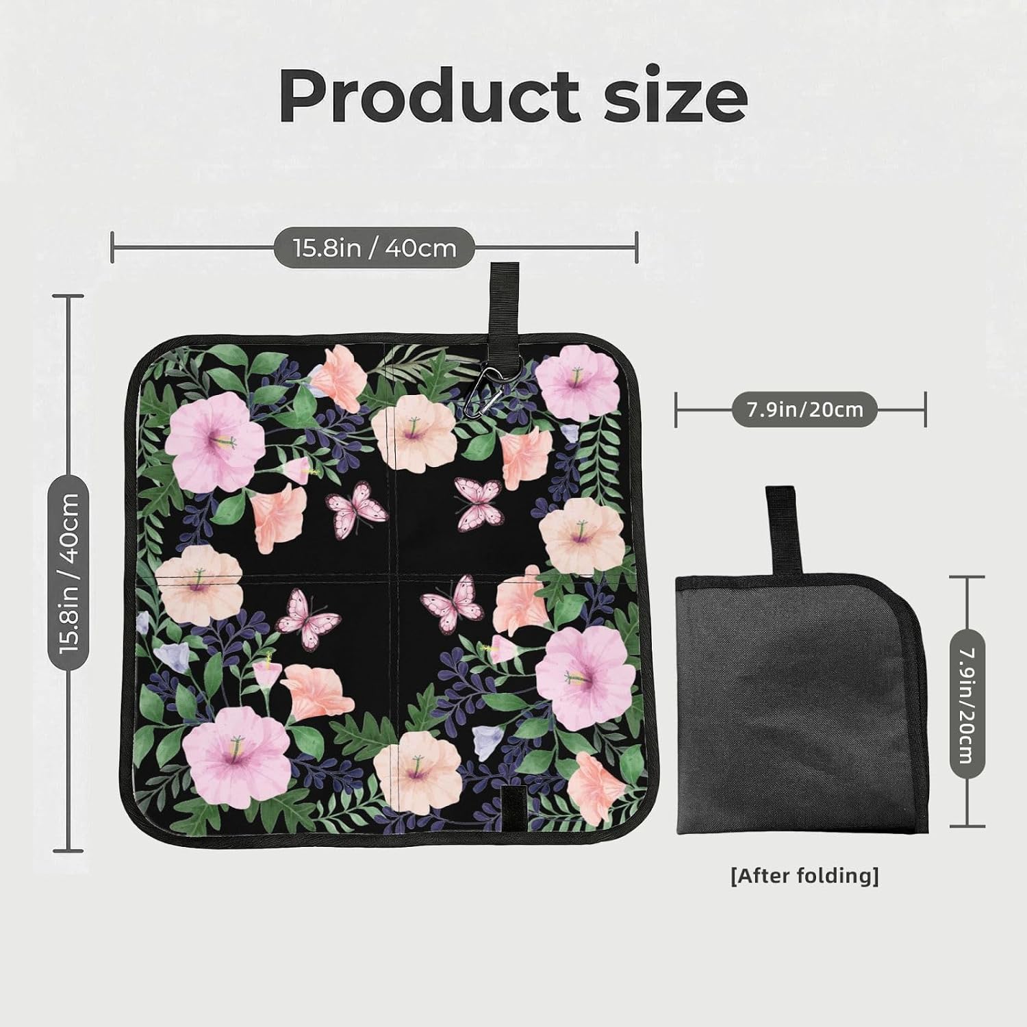 Sitting Pad Backpacking Seat Cushion Lightweight Sit Pads Foldable Stadium Seat Pad Waterproof Portable Hiking Seat Mat for Outdoor Camping Travel Airplane Climbing with Hook image 3