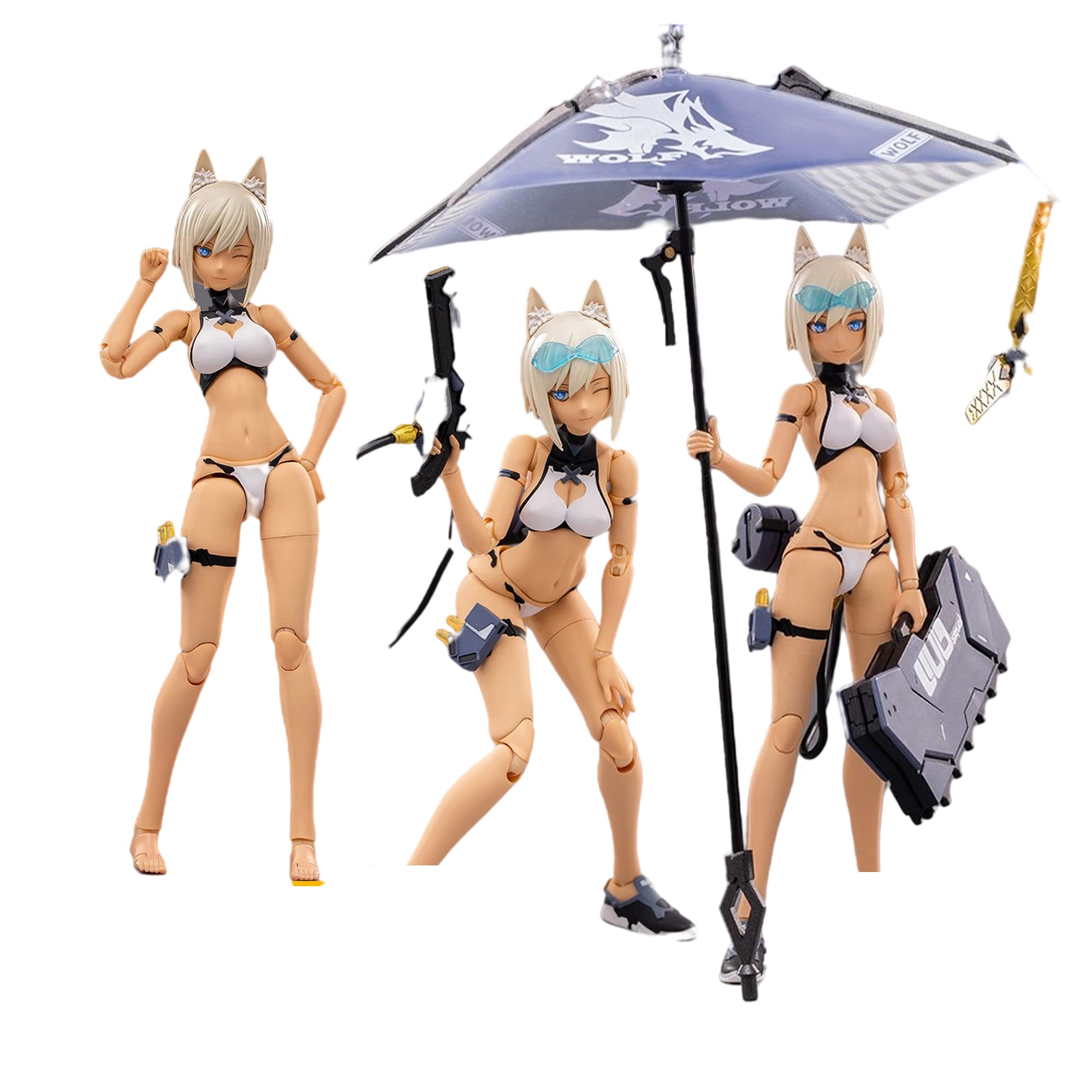 Amazon.co.jp: 蝸之殻 1/12 WOLF 少女 水着 素体付きセット 雪の計画 