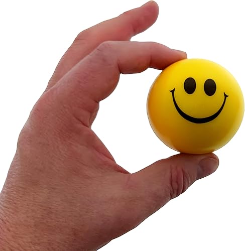 Miniatura 2 de Pelotas antiestrés esponjosas y esponjosas de cara sonriente (paquete de 12 piezas)