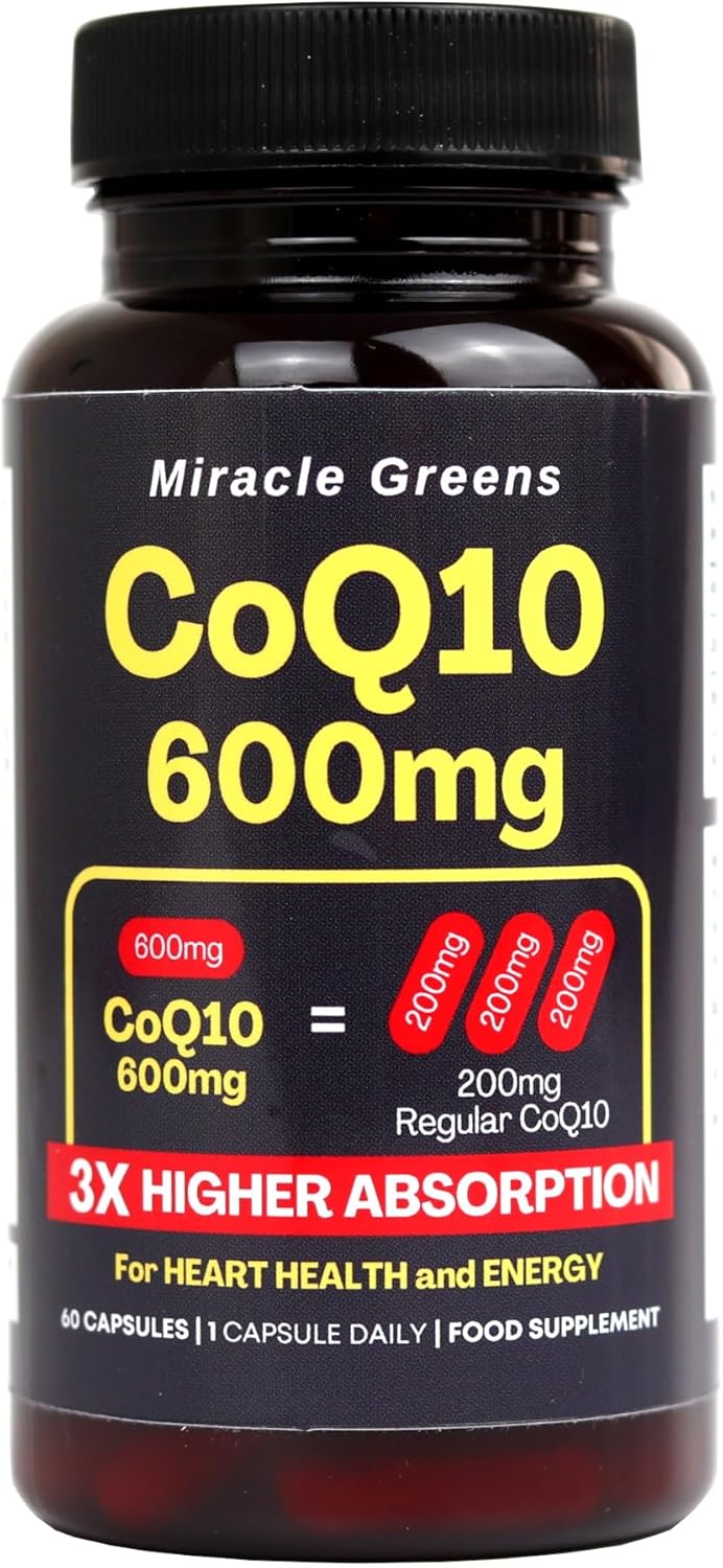 CoQ10 600mg 3X Higher Absorption Good for Statin Users