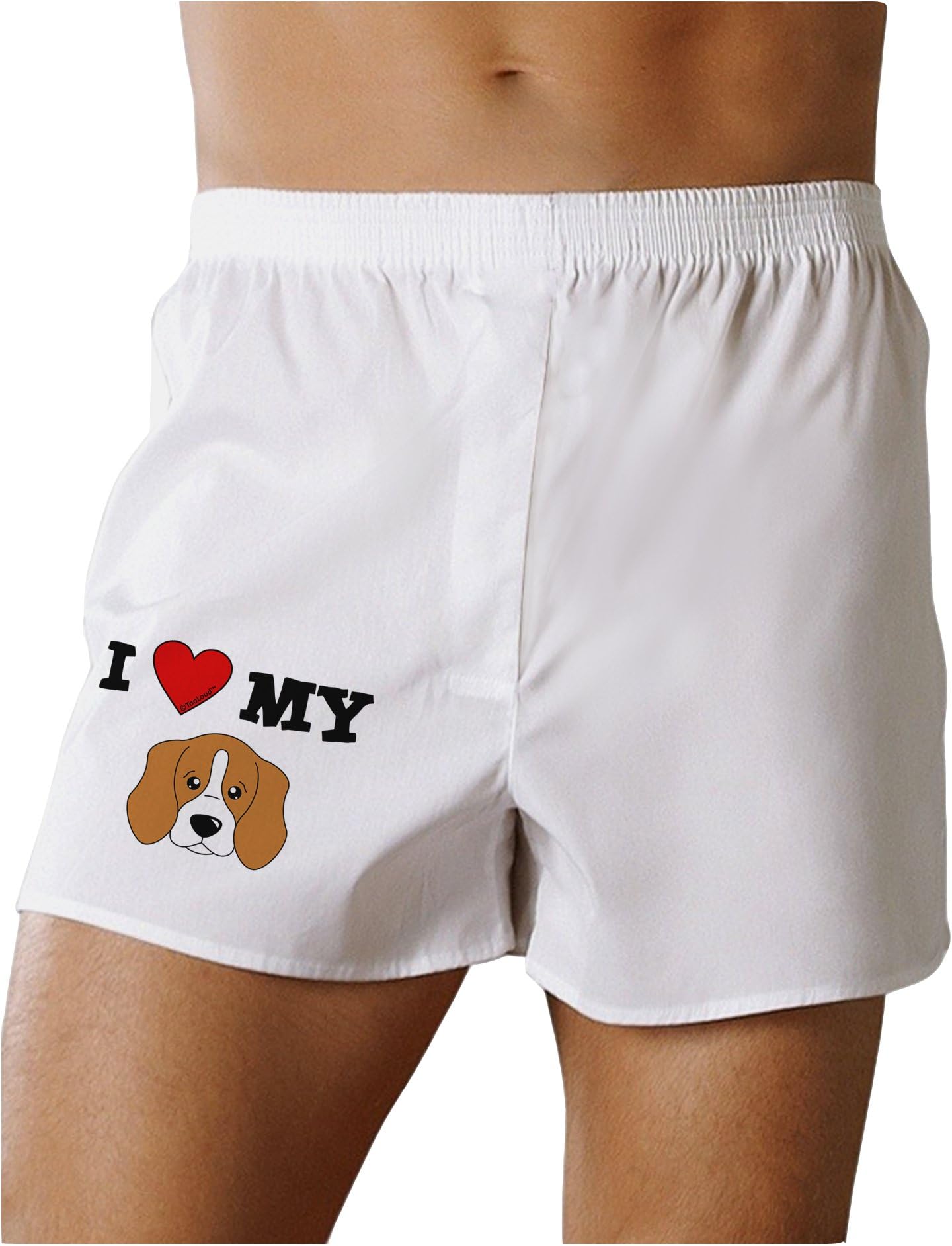TOOLOUD I Heart My - Cute Beagle Dog Boxers Shorts