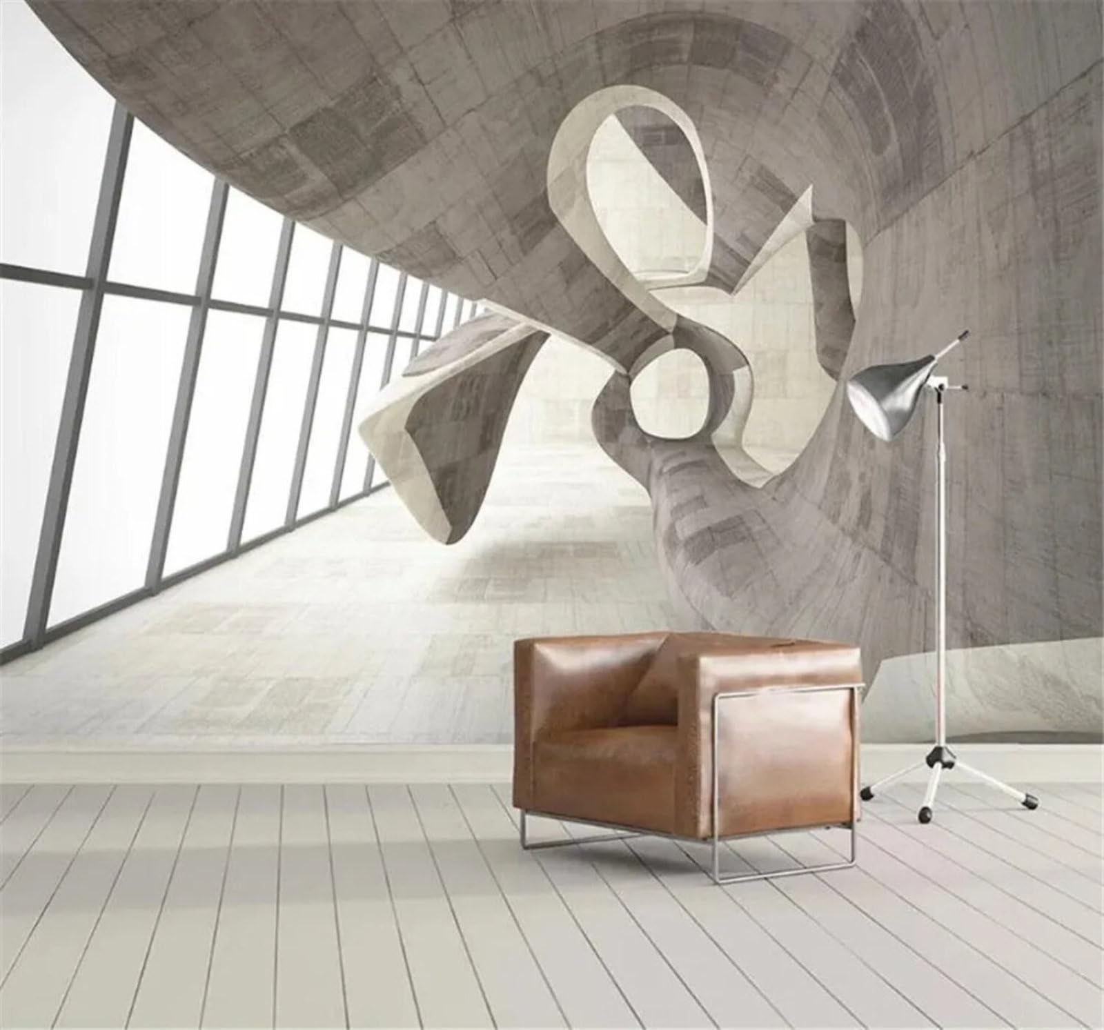 Xlming 400Cm×280Cm(B×H) Abstract Creative Three Dimensional Geometric Corridor 3D Wallpaper Premium Textured Silk Study Dining Living Room Bedroom Sofa Tv Wall Easy Install-400Cm×280Cm
