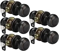 Vista 12 de Goldenwarm - Perillas interiores de puerta de bronce aceitado, perillas para puerta de dormitorio, pomo de puerta de bronce con privacidad, perilla