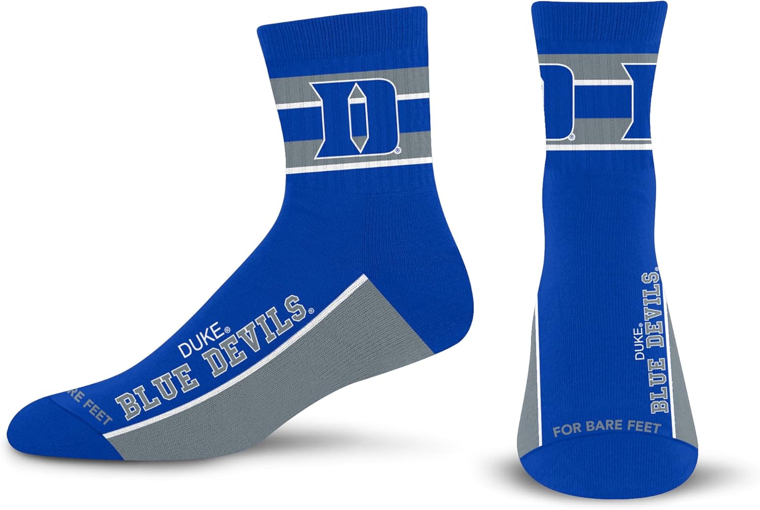 For Bare Feet NCAA mens Lil' Deuce Quarter Sock