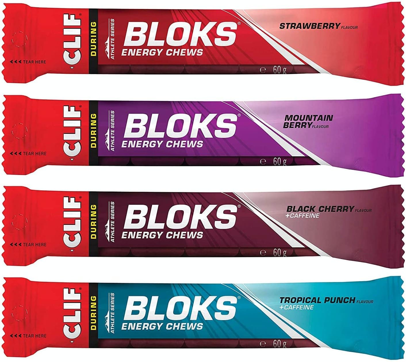 SHOT BLOKS : Energy Chews : 4 Mixed Flavours : 3 of each flavour : Total x12