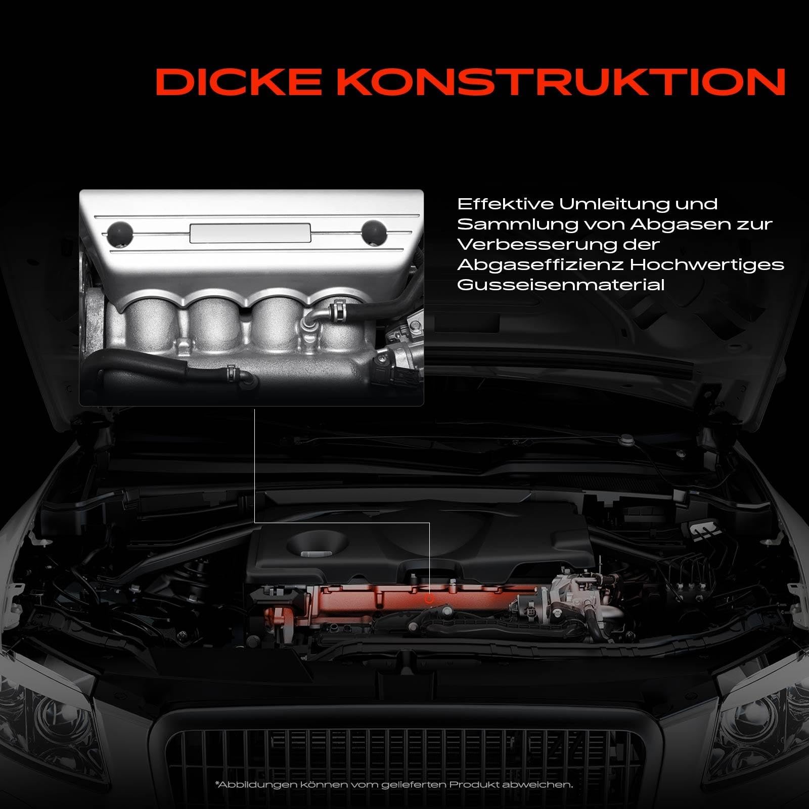 Auspuffkrümmer Krümmer für 3er E90 E91 E92 5er E60 E61 7er E66 E66 X3 E83 X5 E70 X6 E71 E72 2.5L 3.0L 2004-2013 11627811449