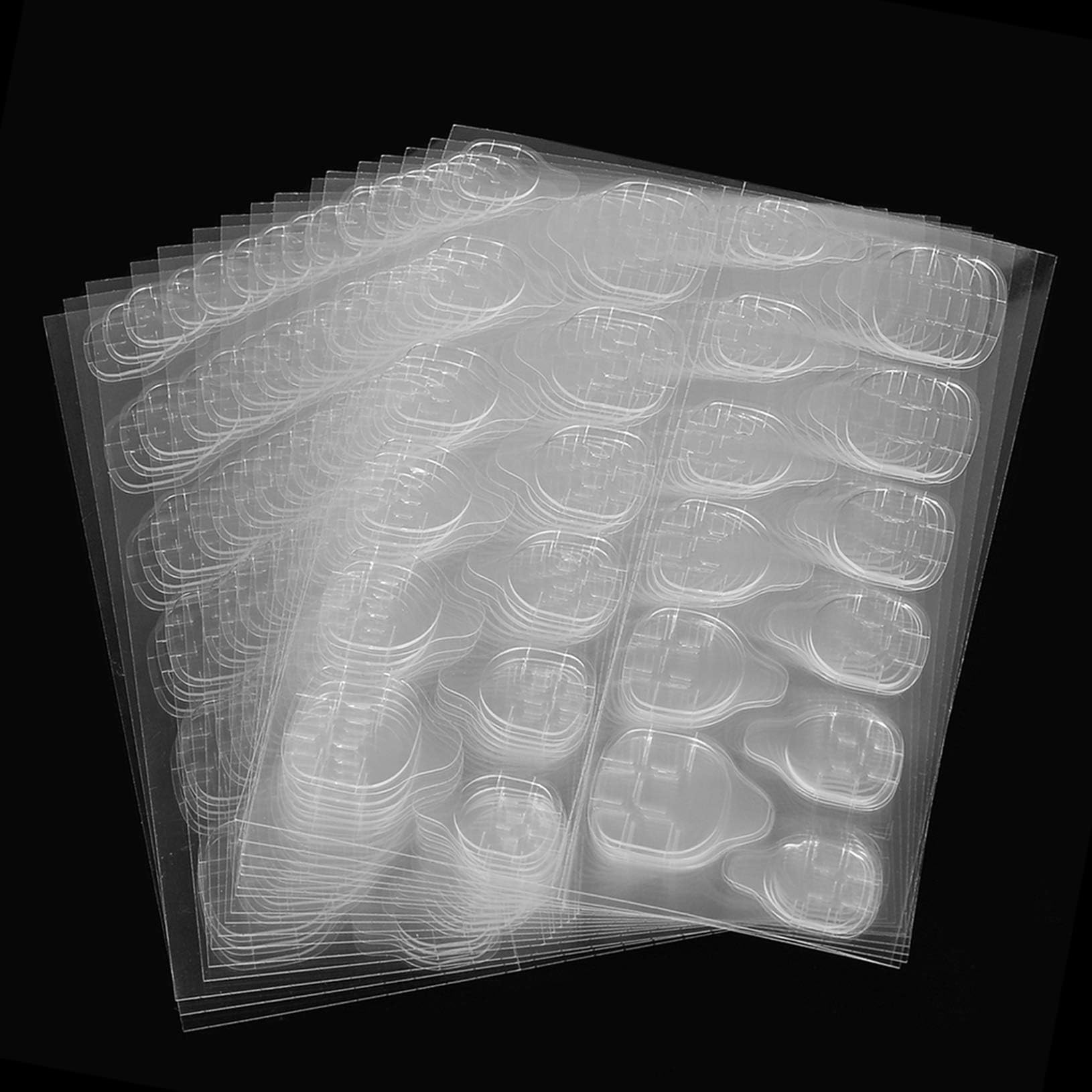 Double-side Nail Glue Sticker Transparent Flexible Adhesive Manicure Tabs 20 Sheets (480pcs)