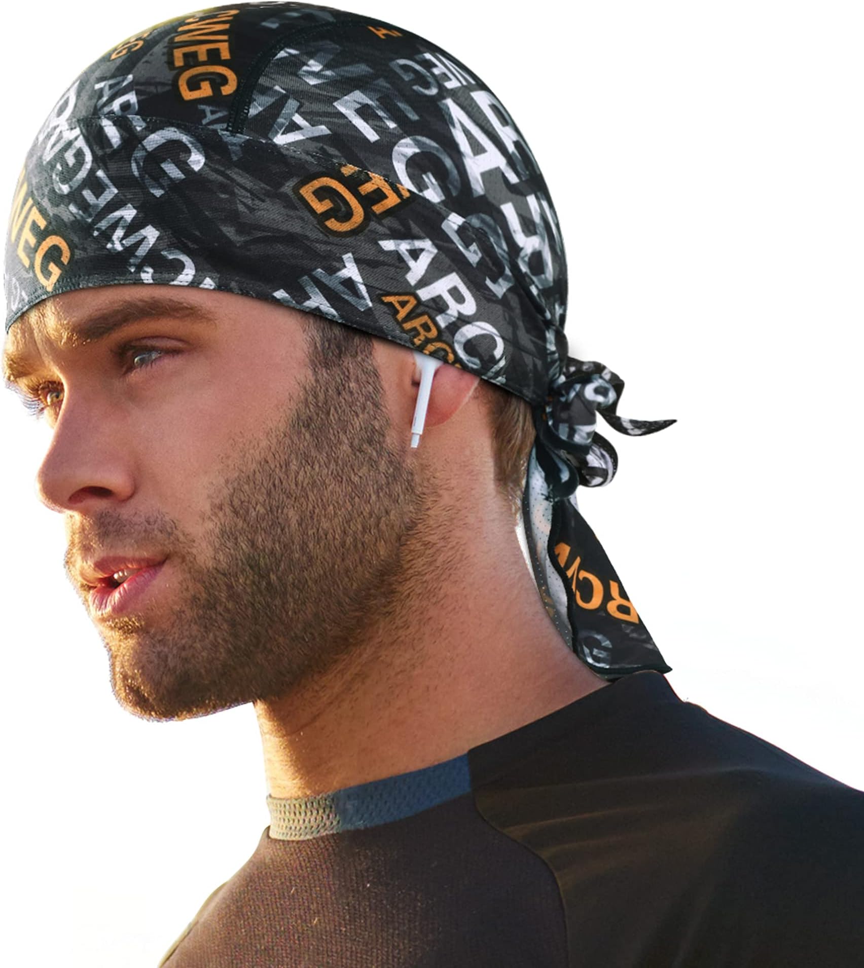 Arcweg Cycling Pirate Bandana Skull Cap Hat Sweat Wicking Beanie Sun UV Protection Quickly Dry Under Helmet Cycling Headscarf Headwrap for Men & Women Outdoor Sports