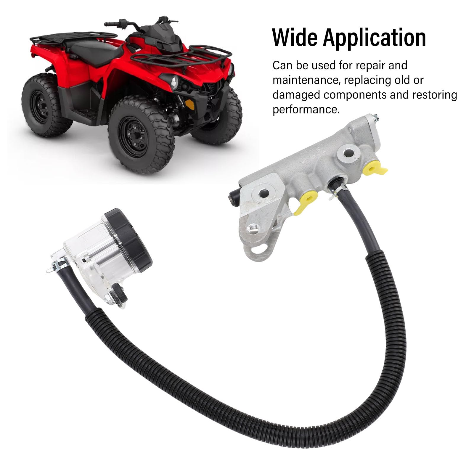 Pyhodi Hauptbremszylinderpumpe für die Hinterradbremse, Powersports-Bremszubehör, 705601273 Ersatz für Renegade 500 570 650 800R 850 1000/R, Ersatz
