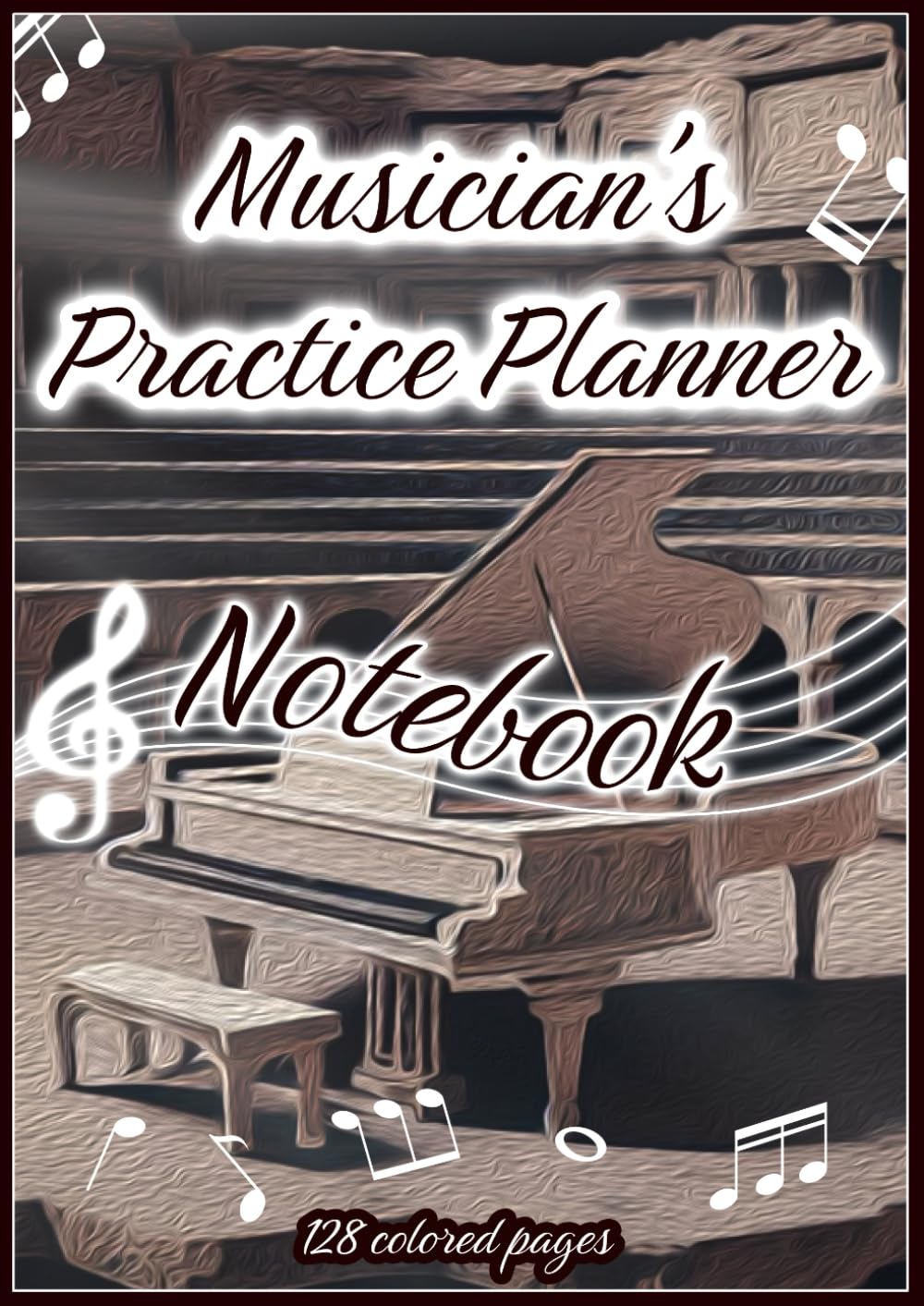 Cahier de musique avec lesson planner et portées vierges pour examens