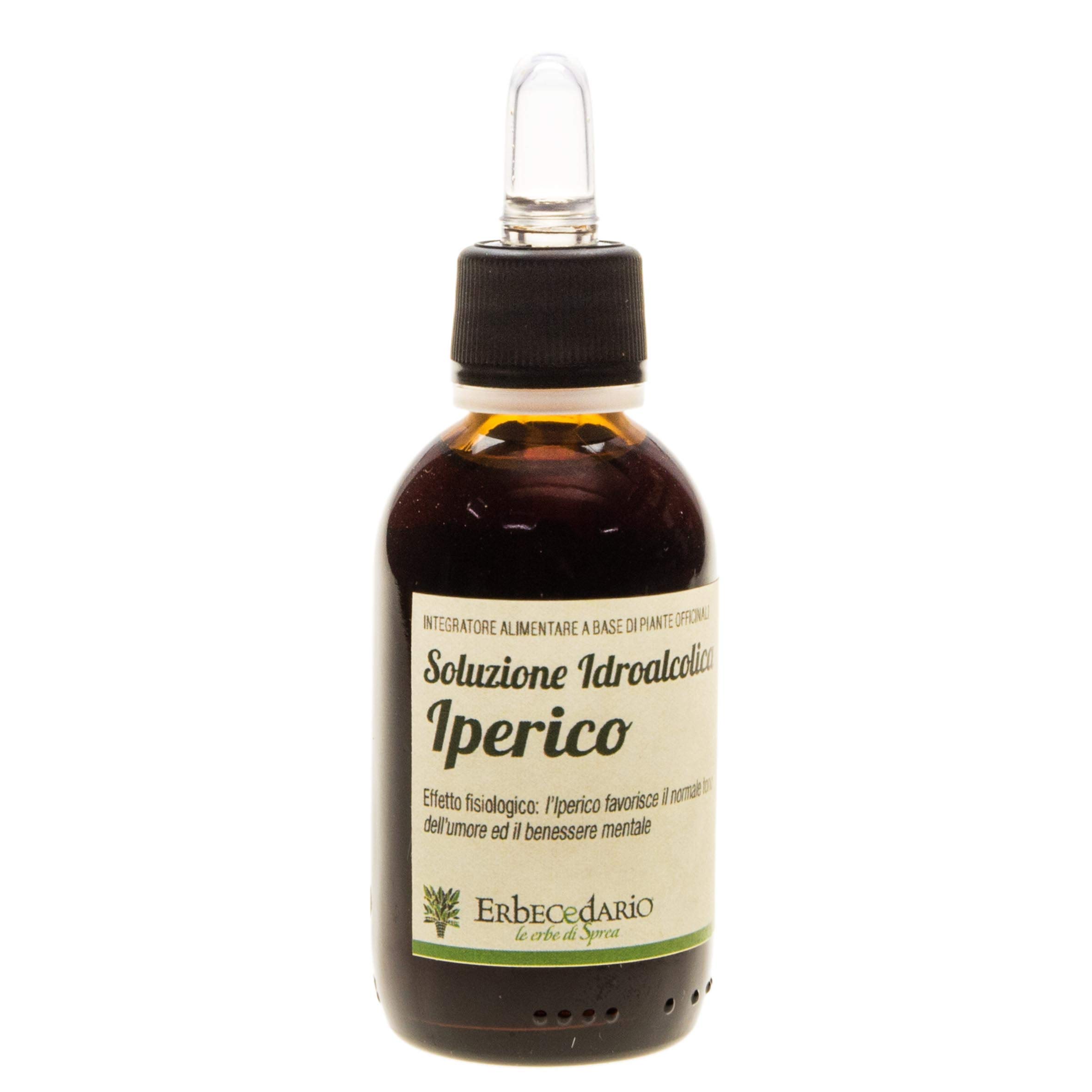 Erbecedario Tintura madre Iperico gocce 50 ml, erba di San Giovanni iperico, favorisce il normale tono dell'umore ed il benessere mentale - Made in Italy