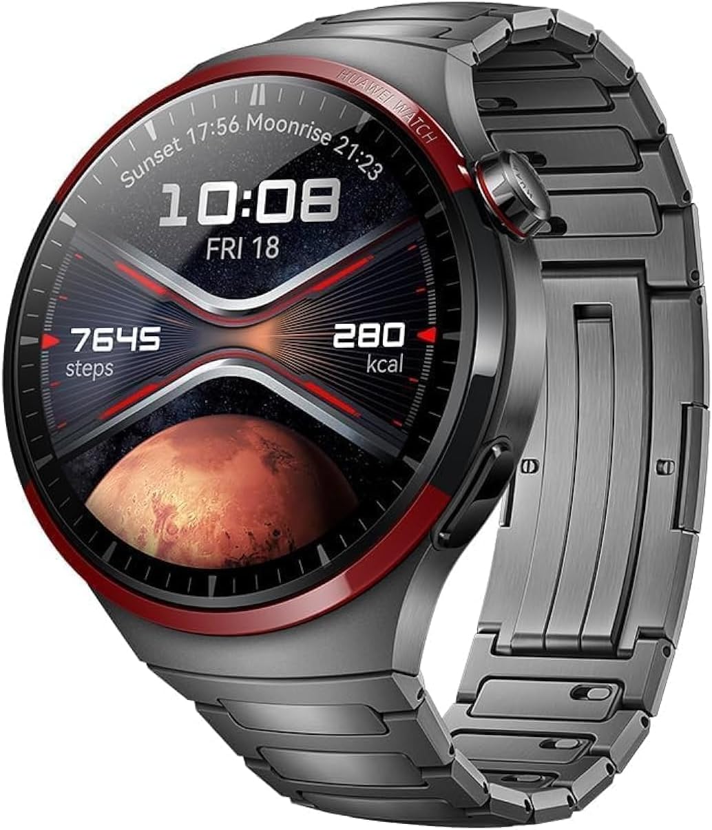 Watch 4 Pro Space Edition smartwatch, Spherical Sapphire Glass, Health at a Glance, eSIM Cellular calling, Fresh-new Activity Rings, Compatible with Andriod & iOS, Space Grey