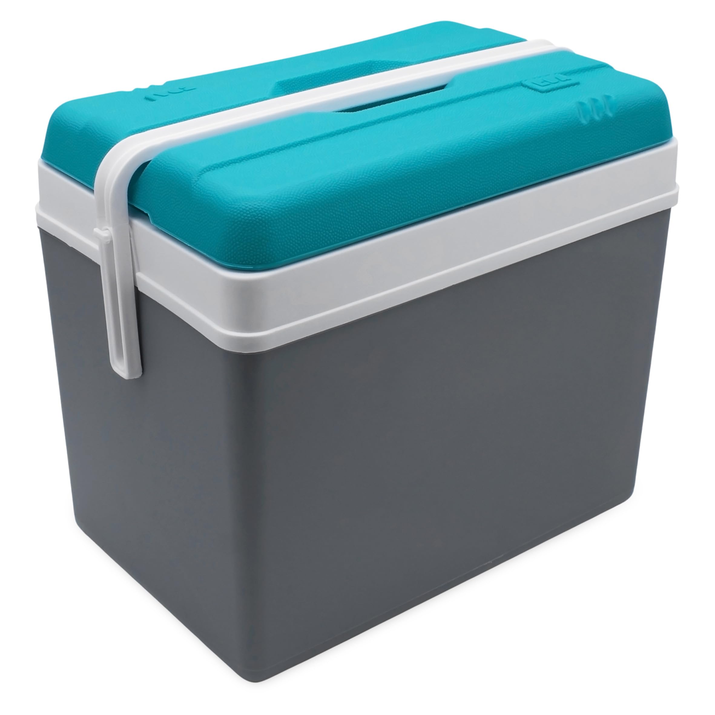 Glacière en plastique - Boîte isotherme d'extérieur avec poignée de transport - Sac isotherme pour camping, pique-nique, festival, jardin