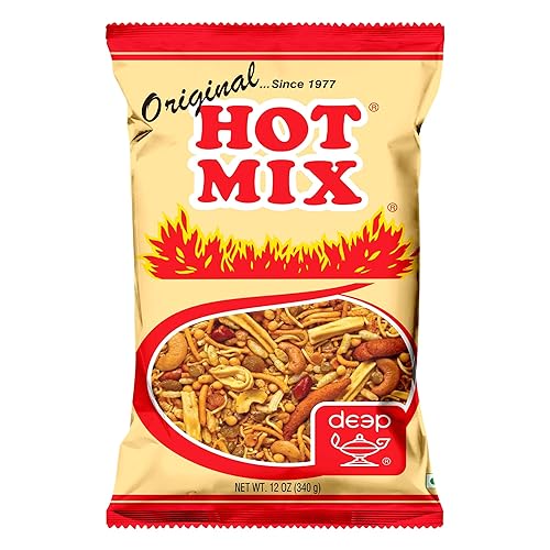 Deep Hot Mix Original Chawanu Namkeen Snacks - 12 oz/340 gramos | Mezcla de Namkeen indio estilo casero | Namkeen tradicional crujiente y crujiente