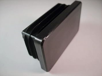 OL 1 Lamellar Plug for Rectangular Pipes Black - Pipe Plug Made of PE Plastic for Square Pipes External Dimensions 100 x 30 mm