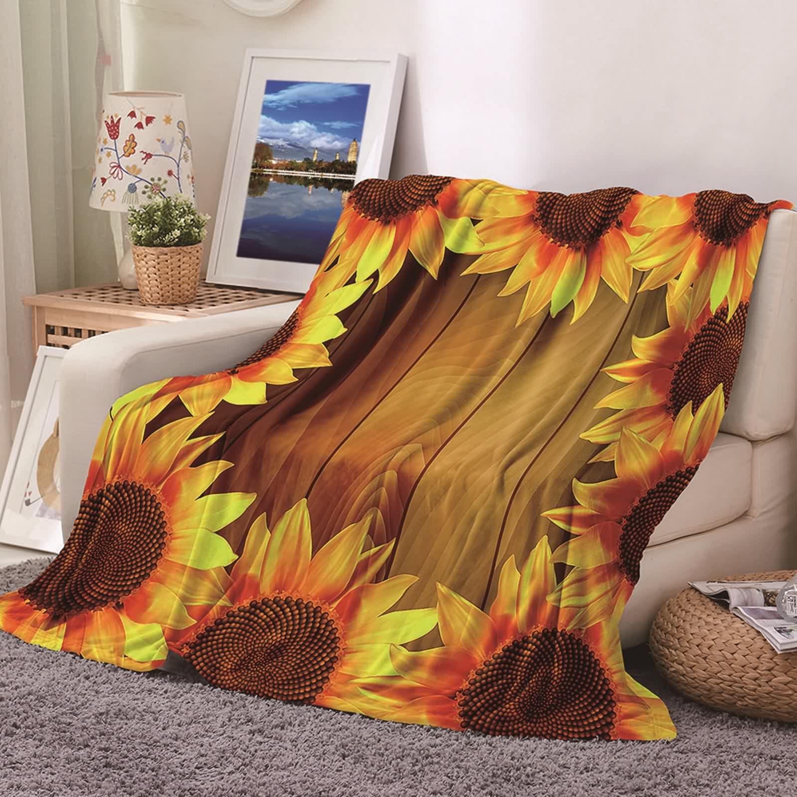 Couverture polaire flannel KnSam 80x120 plaid chaude douce pour chambre