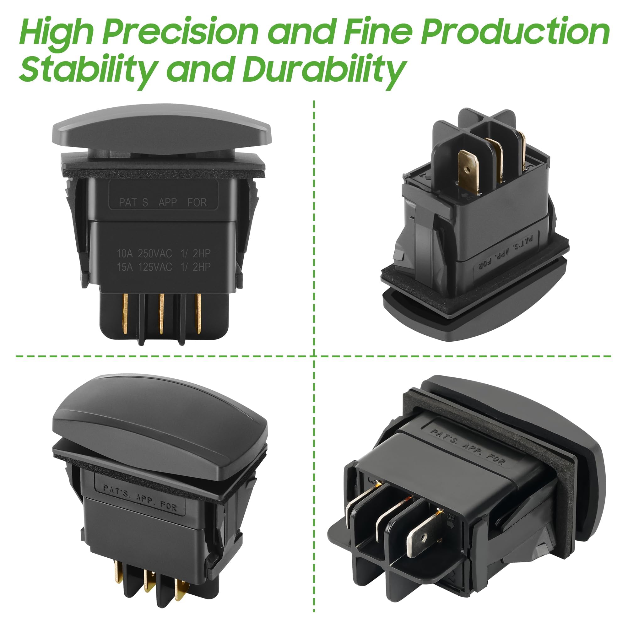 10L0L Interruttore di retromarcia avanti per golf cart compatibile con Club Car DS/Precedent (dal 1996 in poi)/avanti/tempo 48 V modelli di golf cart elettrico, interruttore a bilanciere FWD REV