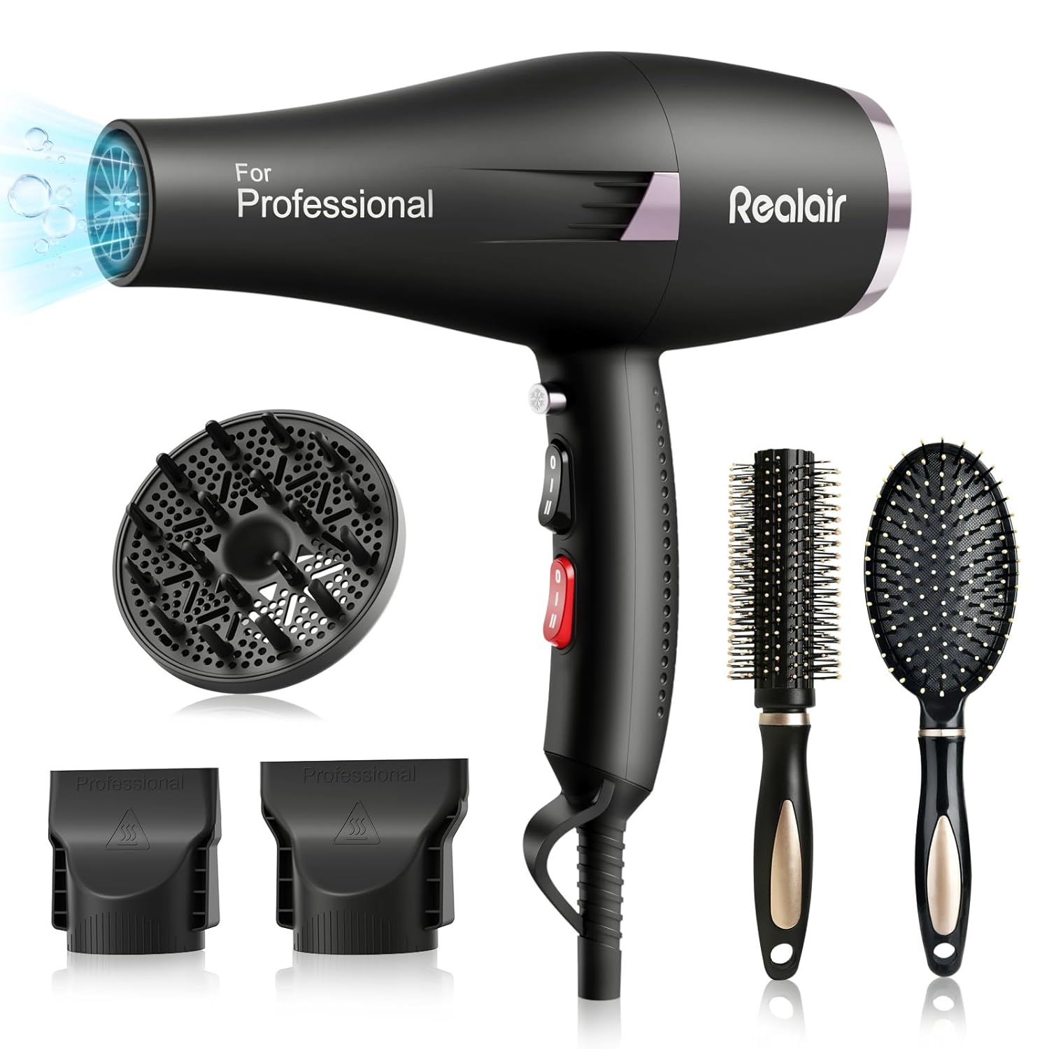 Salon Hair Dryer Professional Blow Dryer AC Motor Fast Drying with 2 Speed 3 Heat Setting Cool Button