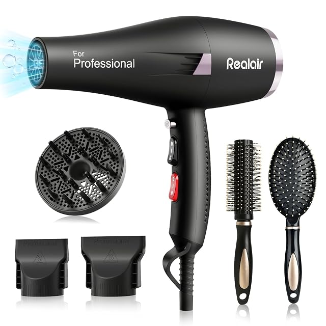Salon Hair Dryer Professional Blow Dryer AC Motor Fast Drying with 2 Speed 3 Heat Setting Cool Button